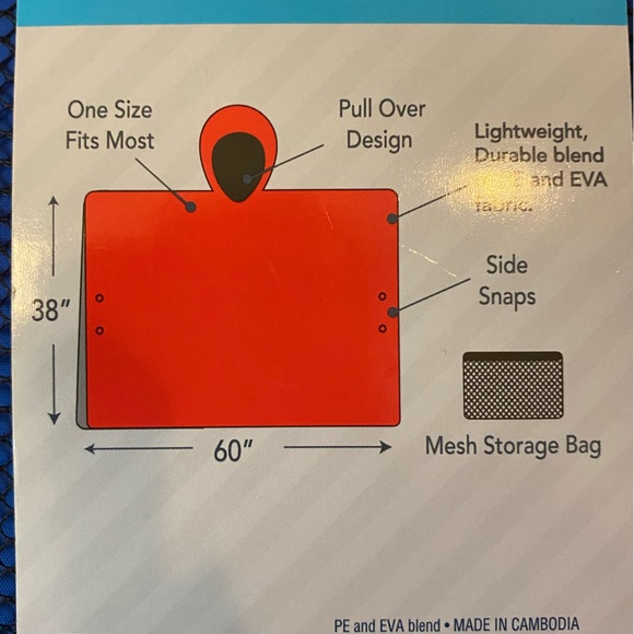 Totes Adult Poncho - Picture 3 of 3